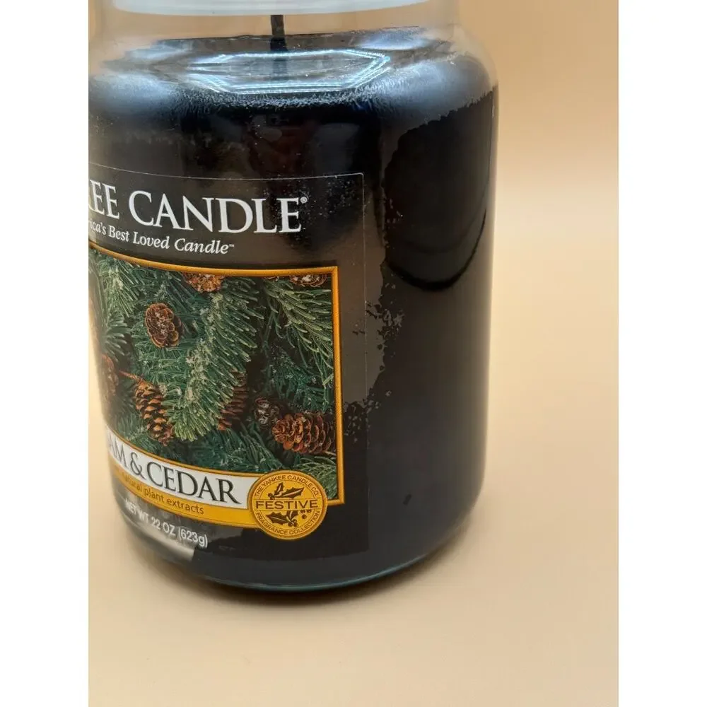 🌲 Yankee Candle Balsam & Cedar 22oz Large Jar 1 Wick Holiday Scent